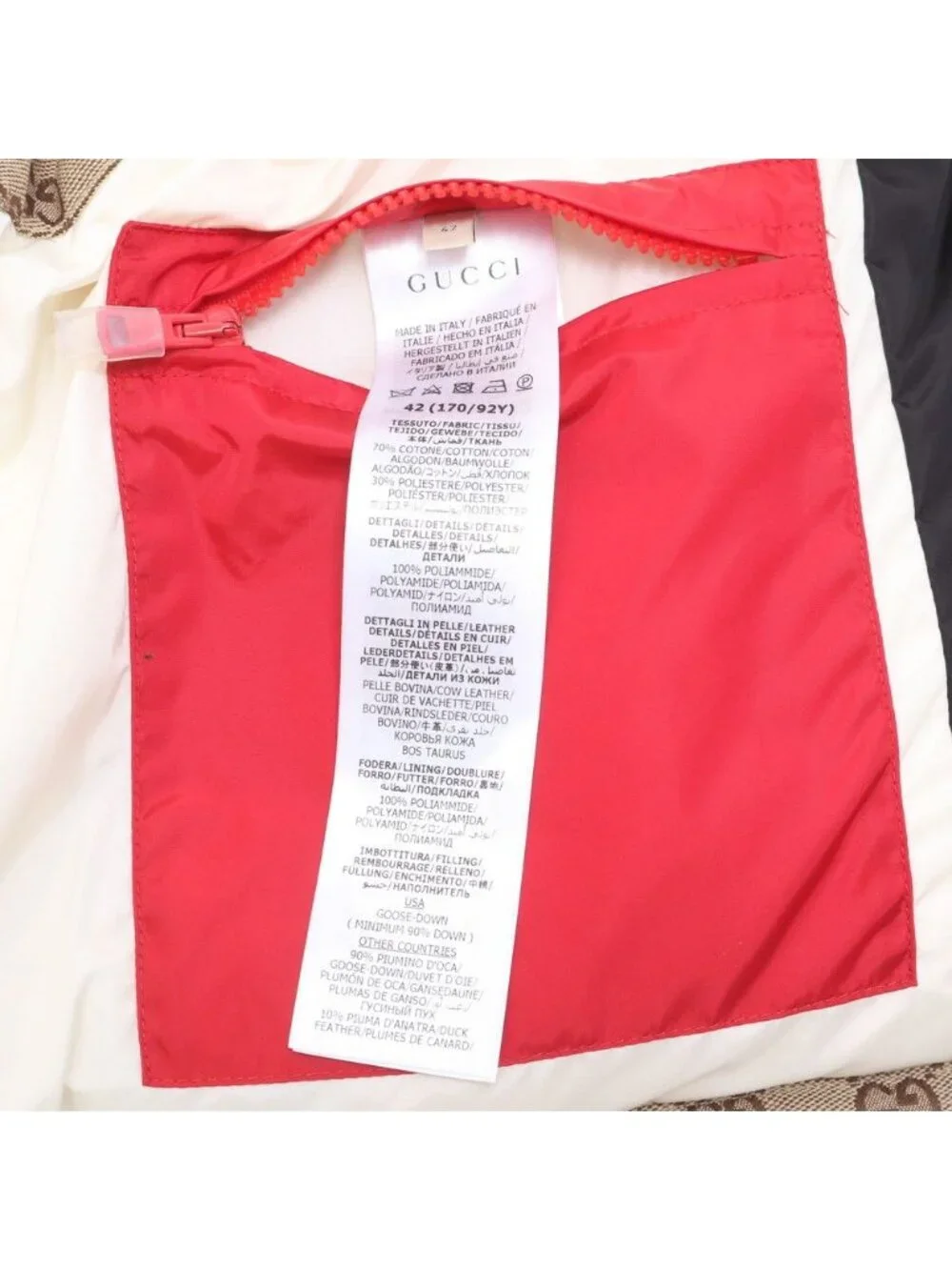Gucci GG Canvas Down Vest 42 Jacket